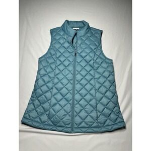 J.Jill Women's Zip-front Down Puffer Vest Jacket Size Small Women's Blue‎